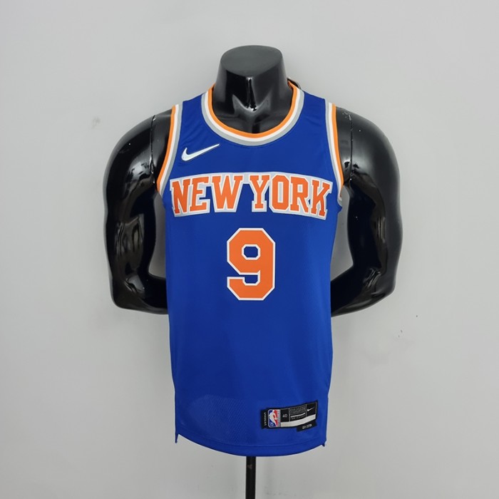 75th Anniversary Barrett #17 New York Knicks Blue NBA Jersey-6400094