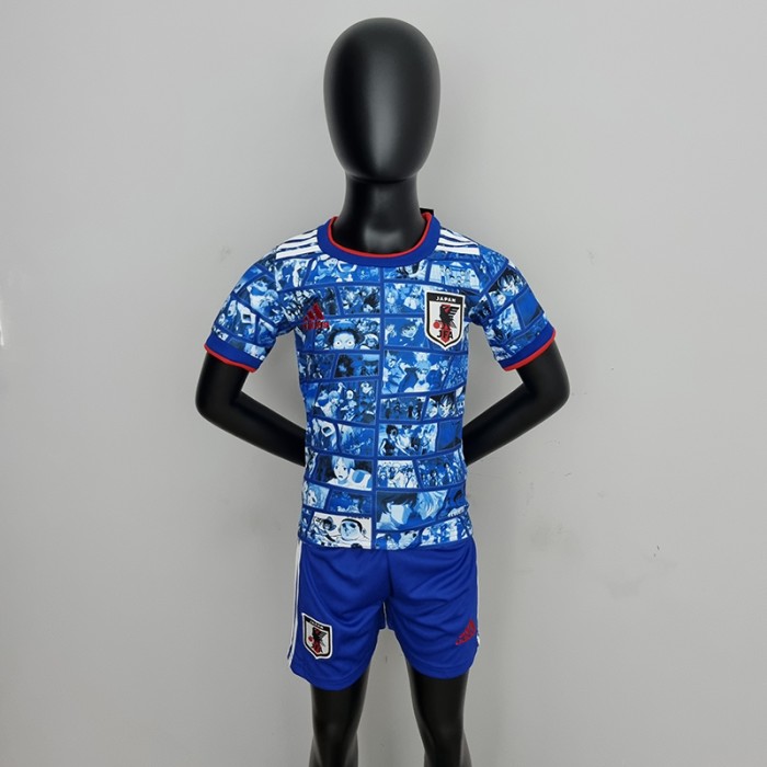 2021 Japan KIDS Commemorative Edition Blue kids Jersey Kit (Shirt + Short)-5372771