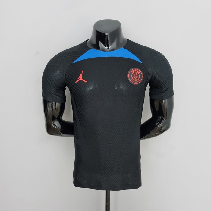 22/23 Paris Saint-Germain PSG Training Suit Black Jersey version short sleeve (player version)-4404973
