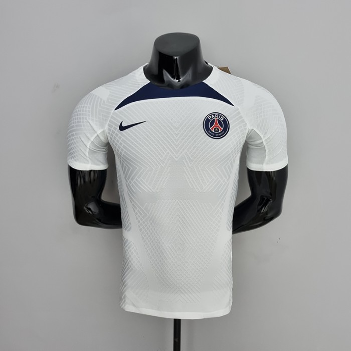 22/23 Paris Saint-Germain PSG Training Suit White Jersey version short sleeve (player version)-5061412