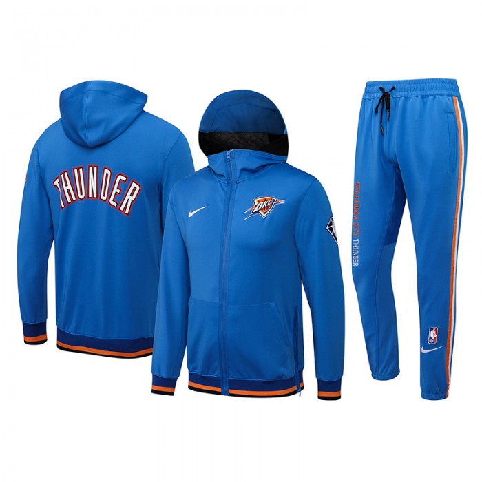NBA Oklahoma City Thunder City Blue Hooded Jacket Kit (Top + Pant)-952357