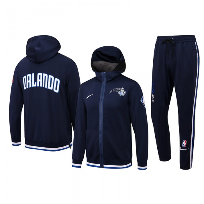 NBA Magic Navy Blue Hooded Jacket Kit (Top + Pant)-8207604