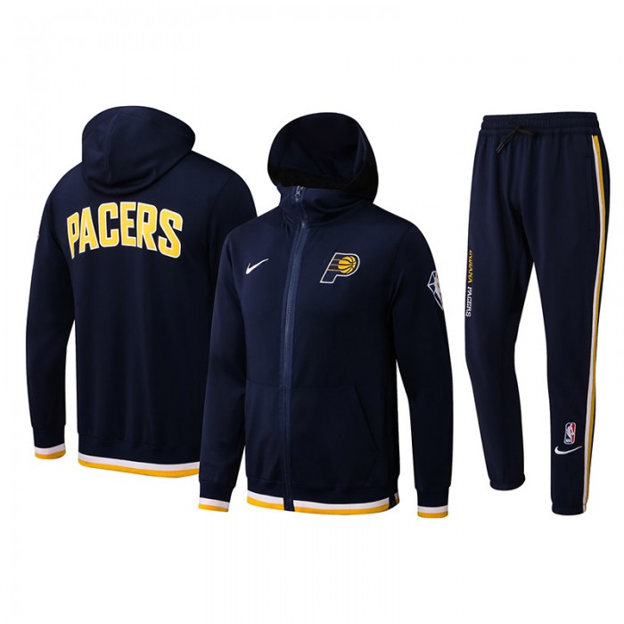 NBA Indiana Pacers Navy Blue Hooded Jacket Kit (Top + Pant)-196956