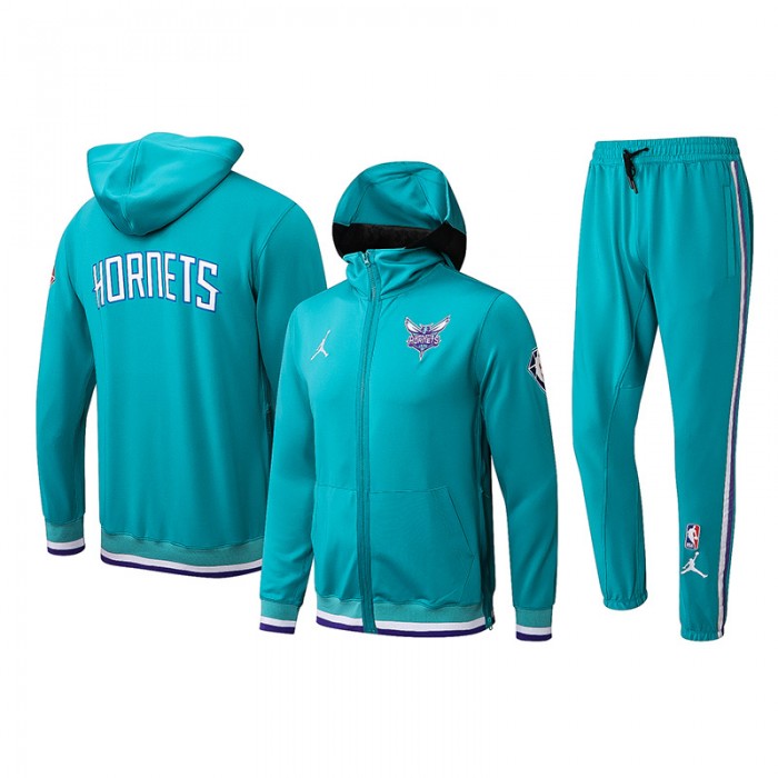 NBA Charlotte Hornets Blue Hooded Jacket Kit (Top + Pant)-1837778
