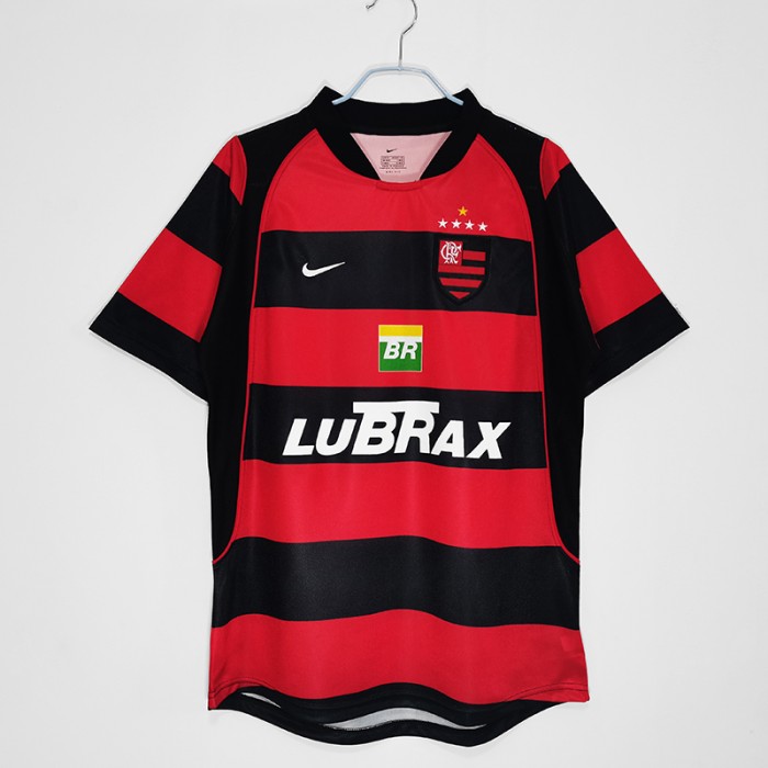 2003/04 Retro Flamengo Home Red Black Jersey version short sleeve-3053451