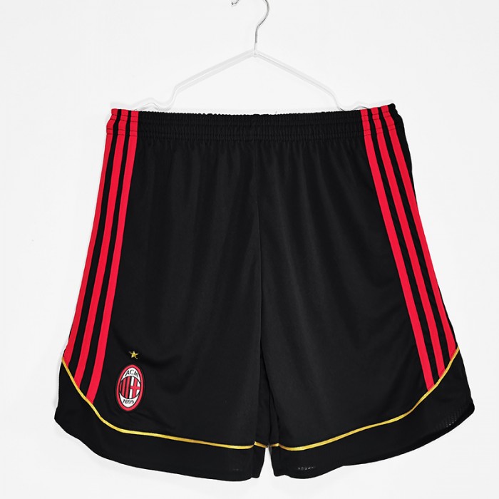 2006/07 Retro AC Milan Home Shorts Black Red White-4680830