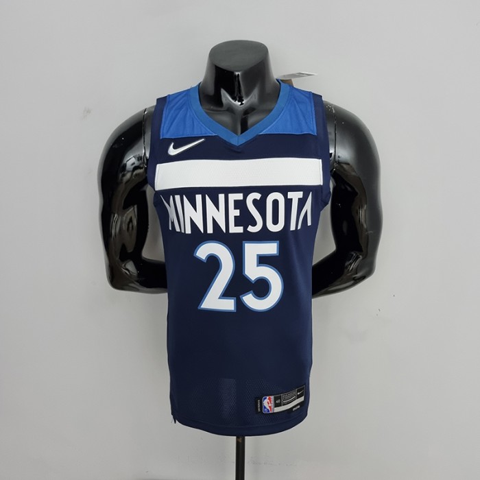 75th Anniversary Minnesota Timberwolves Rose #25 Royal Blue NBA Jersey-5718560