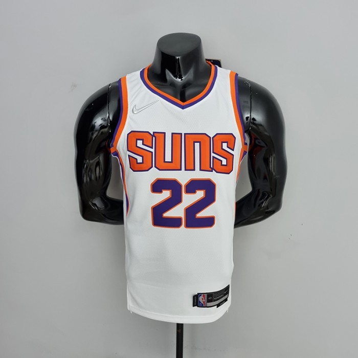 75th Anniversary Ayton #22 Phoenix Suns White NBA Jersey-8382232