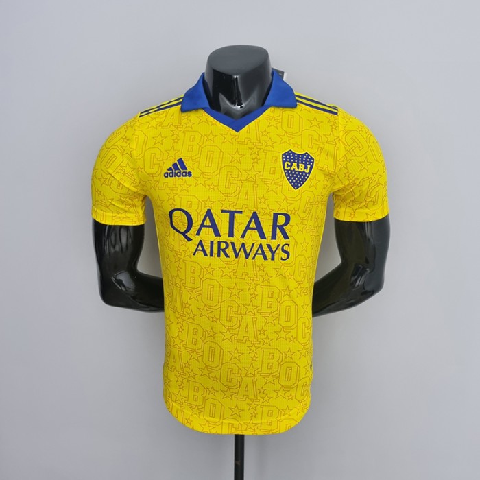 22/23 Boca Juniors third away Yellow Jersey version short sleeve (player version)-4660997