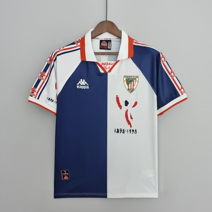 Retro 95/97 Athletic Bilbao Away Blue White Jersey version short sleeve-2240304