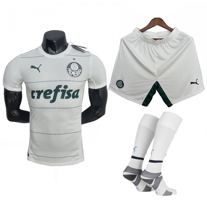 Palmeiras White kit Training Suit Shorts Kit Jersey (Shirt + Short + Sock)-2657681
