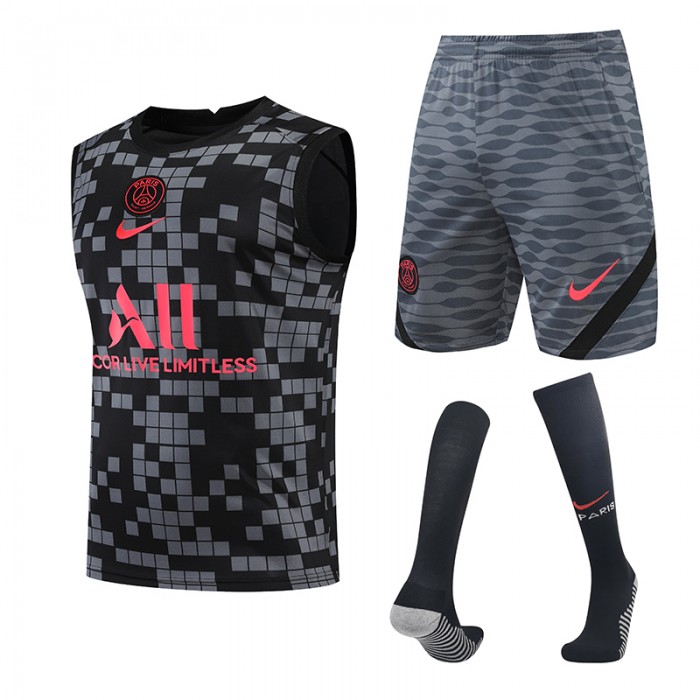 Paris Saint-Germain PSG kit Training Suit Shorts Kit Jersey (Vest + Short + Sock)-2633157