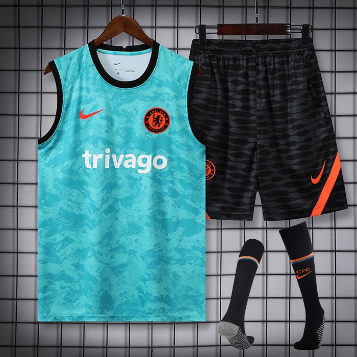 Chelsea kit Training Suit Shorts Kit Jersey (Vest + Short + Sock)-313108