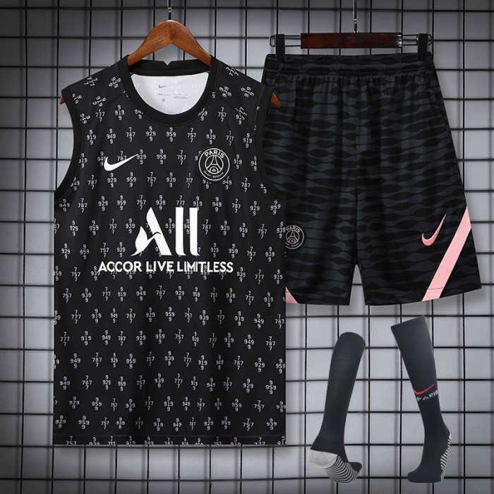 Paris Saint-Germain PSG kit Training Suit Shorts Kit Jersey (Vest + Short + Sock)-1702005