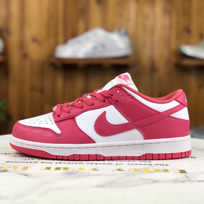 SB Dunk Low Running Shoes-White/Rose Red-9092022