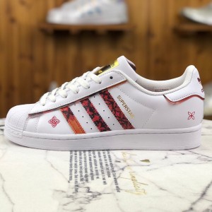 Superstar Running Shoes-White/Red-8738027