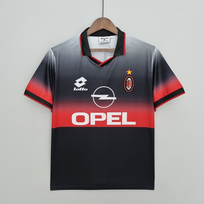 Retro AC Milan 95/96 Training Suit Black Jersey version short sleeve-9653768