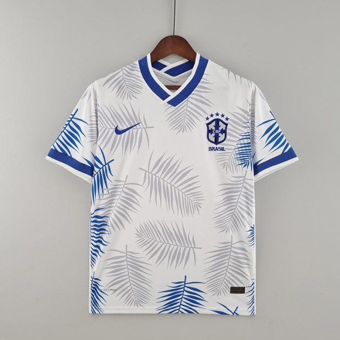 2022 Brazil Classic White Jersey version short sleeve-1594230