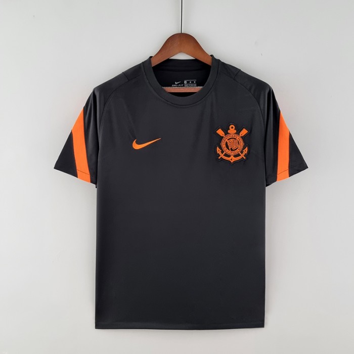 22/23 Corinthians Pre-match Training black Jersey version short sleeve-9504431
