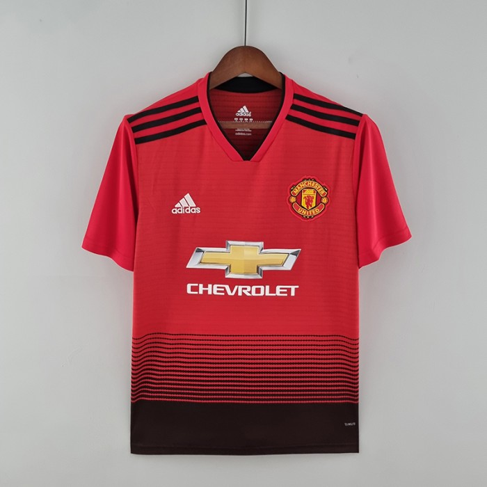 Retro 18/19 Manchester United M-U home Jersey version short sleeve-6925324