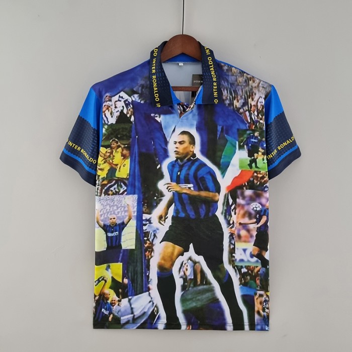 Retro Inter Milan 97/98 Ronaldo Shirt Jersey version short sleeve-2068199