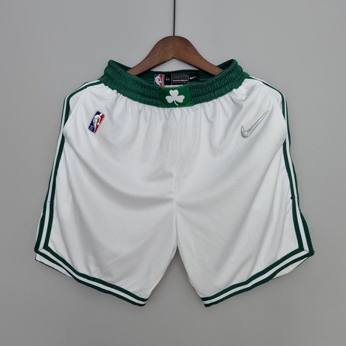 75th Anniversary Boston Celtics White NBA Shorts-3160955