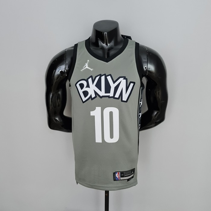 75th Anniversary Simmons #10 Brooklyn Nets City Edition Gray NBA Jersey-4414234