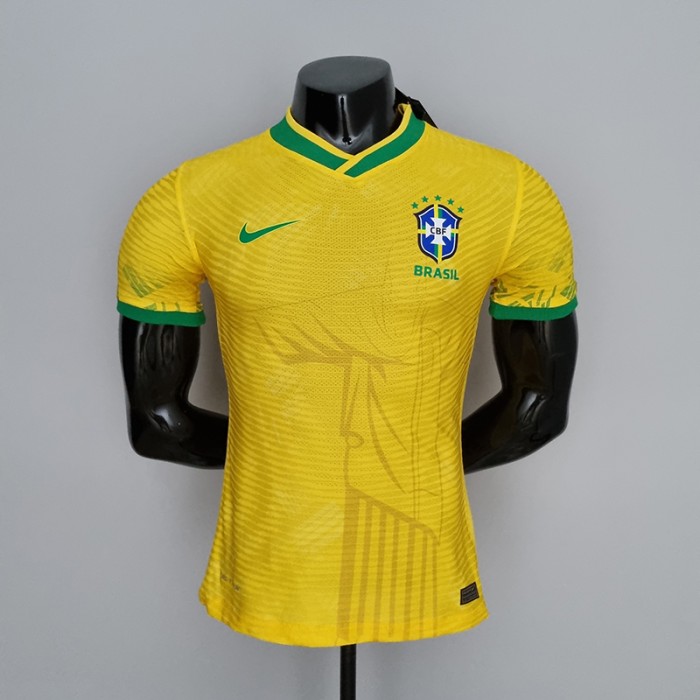 2022 Brazil Classic Yellow Jersey version short sleeve (Player Version)-9951715