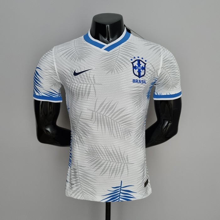 2022 Brazil Classic White Jersey version short sleeve (Player Version)-3761664