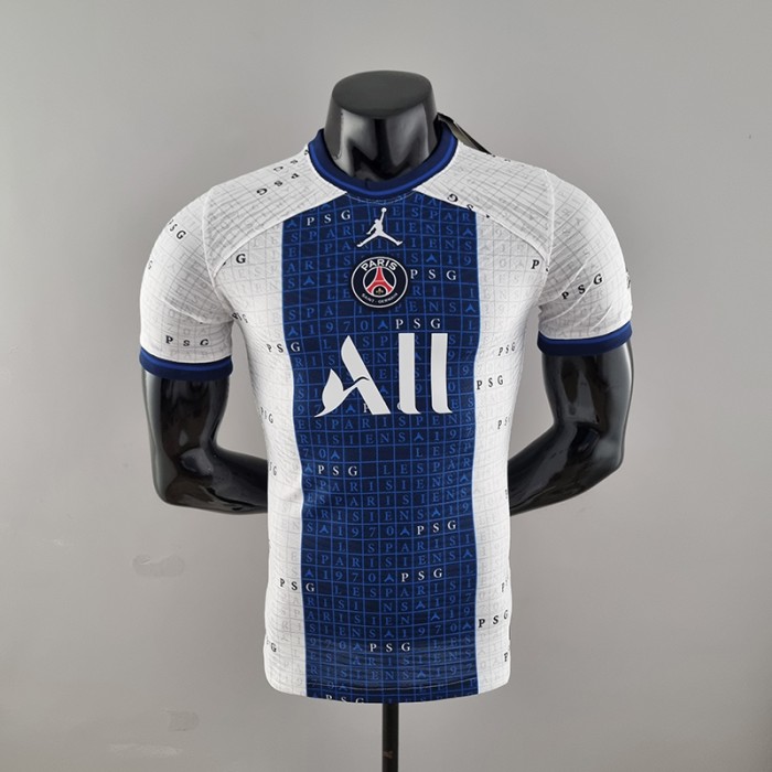 22/23 Paris Saint-Germain PSG Special Edition White Blue Jersey version short sleeve (player version)-9425423