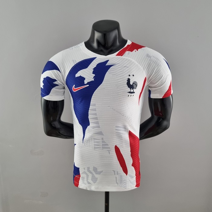2022 World Cup National Team France pre match training clothes Jersey version short sleeve-1308938