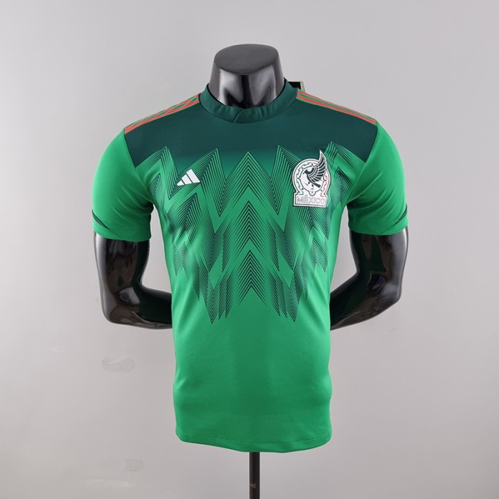 2022 World Cup National Team Mexico Home Green Jersey version short sleeve (player version )-6224540