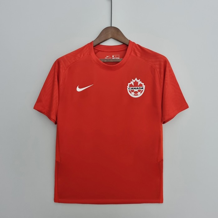 2022 World Cup National Team Canada Home Red Jersey version short sleeve-7094545