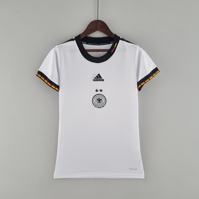 2022 World Cup National Team Germany Woman White Jersey version short sleeve-5820132