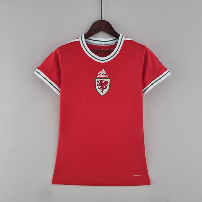 2022 World Cup National Team Wales Woman Red Jersey version short sleeve-4261339