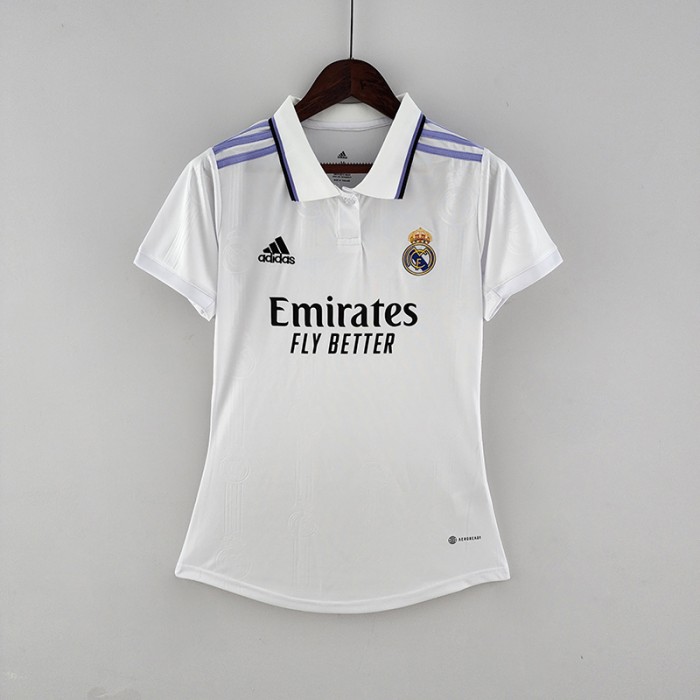 22/23 Women Real Madrid home Jersey version short sleeve-9385181