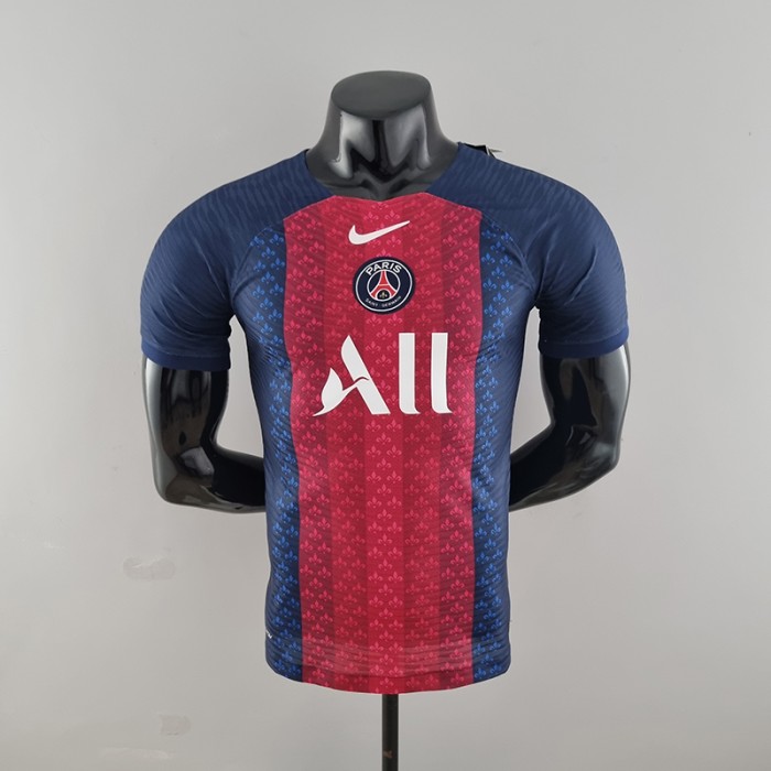 22/23 Paris Saint-Germain PSG joint version red and blue Jersey version short sleeve (player version)-3486033