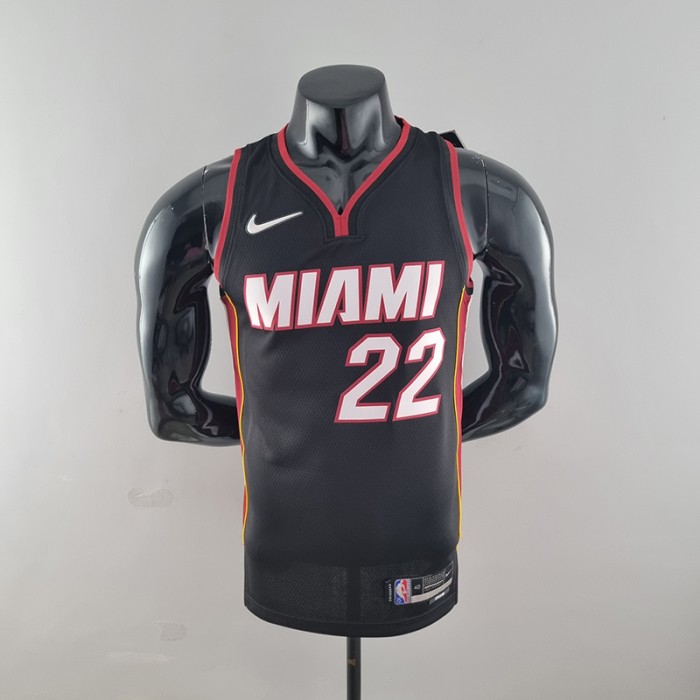 75th Anniversary Miami Heat BUTLER#22 black NBA Jersey-5698388