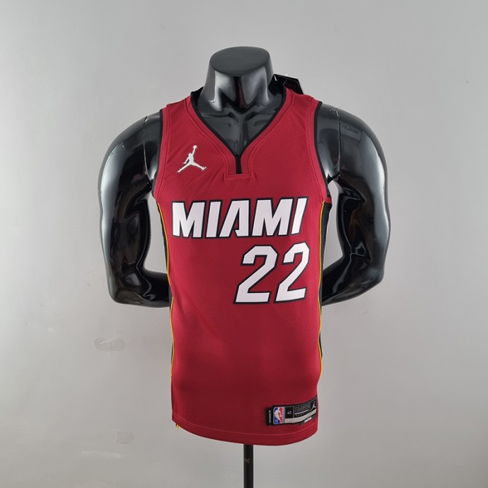 75th Anniversary Miami Heat Jordan BUTLER#22 Burgundy NBA Jersey-1363744