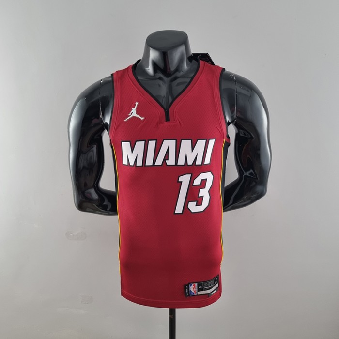 75th Anniversary Miami Heat Jordan ADEBAYO#13 Burgundy NBA Jersey-5873236