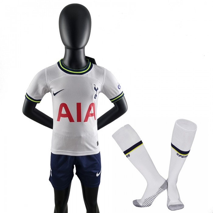 22/23 kids kit Tottenham Hotspur home White kids Jersey Kit (Shirt + Short + Sock)-1418231