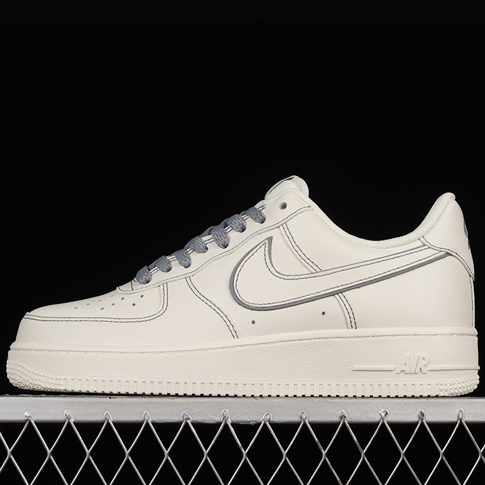 Air Force 1'07 Low 3M Running Shoes-White/Gray-6692537