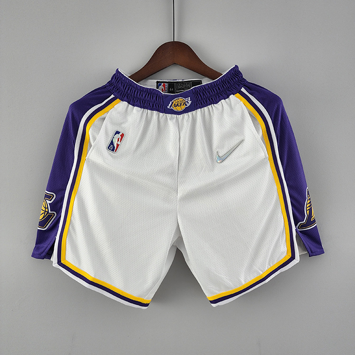 75th anniversary Los Angeles Lakers white NBA shorts-4966057