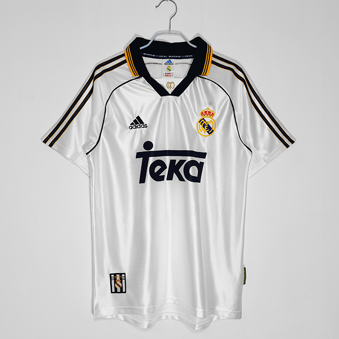 1998/00 Retro Real Madrid Home White Jersey version short sleeve-4796414