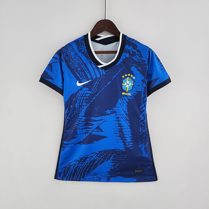 2022 women Brazil Classic Blue Jersey version short sleeve-5498767
