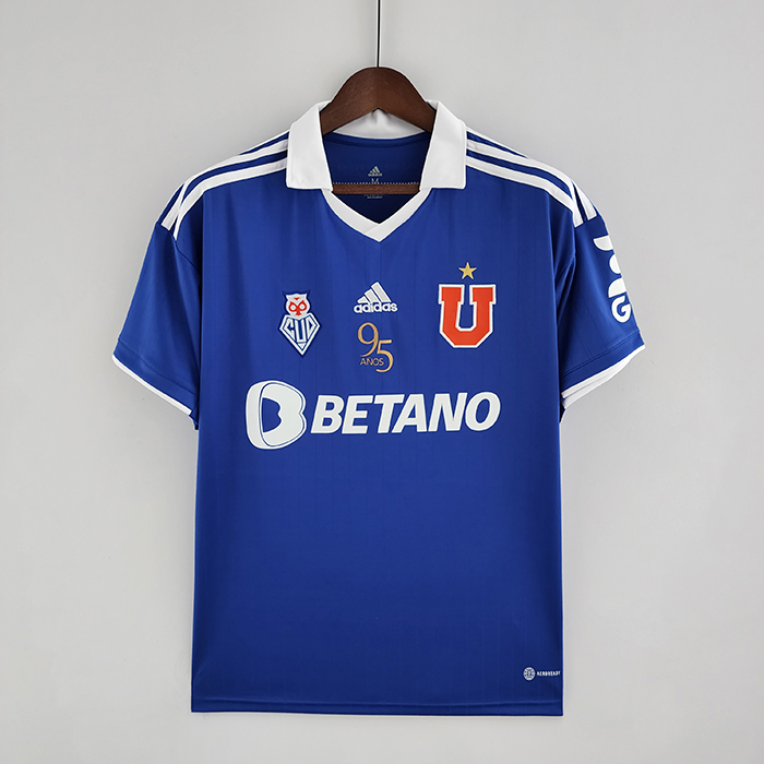 22/23 University of Chile 95th Anniversary Edition Blue Jersey version short sleeve-9595594