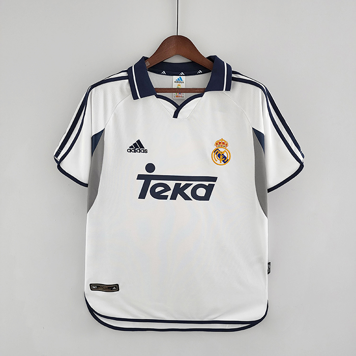 00/01 Retro Real Madrid home White Jersey version short sleeve-8134549