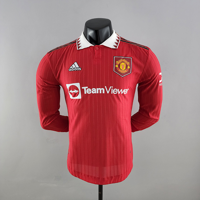 22/23 Manchester United M-U Home Red Jersey version Long Sleeve ( player version )-1577169