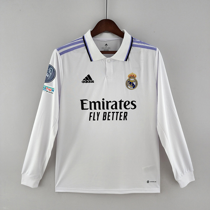 22/23 Real Madrid Edition home Champions 14 Jersey version Long Sleeve-7253388
