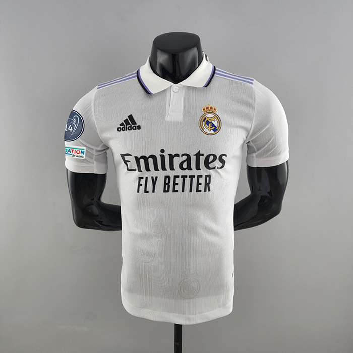 22/23 Real Madrid home 14 Champions Edition Jersey version short sleeve (player version)-1533591